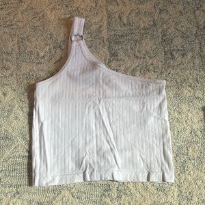 White one shoulder top - small